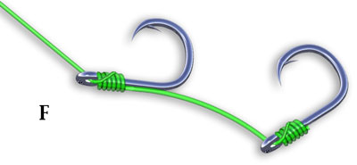 Snell Knot. How to tie fishing knots? Stock Illustration