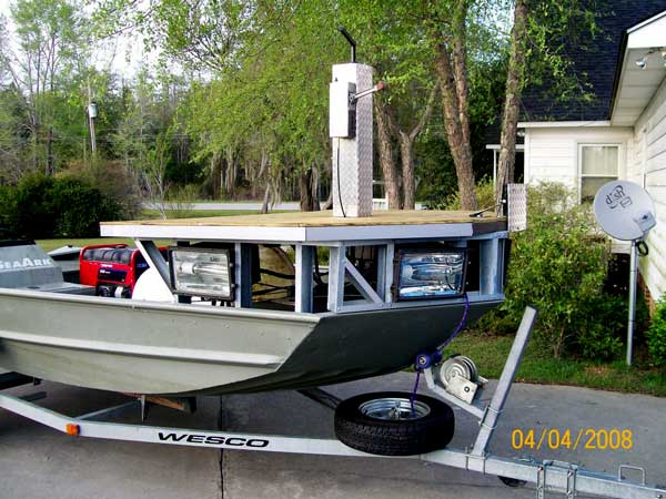South Texas Boat For Flounder+gigging lights