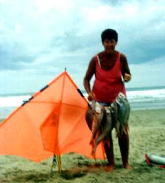 kite fishing catch