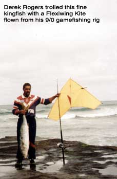 Derek Rogers kingfish caught with a flexiwing kite