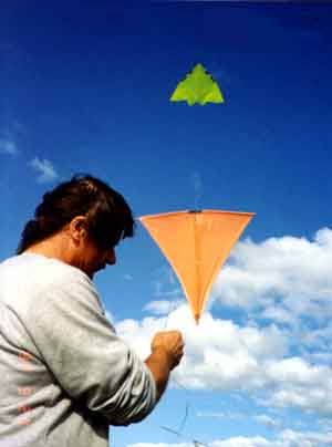 launching fishing kites