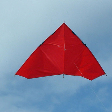  wing spars and a hardwood dowel cross spar for safety. red kite flying