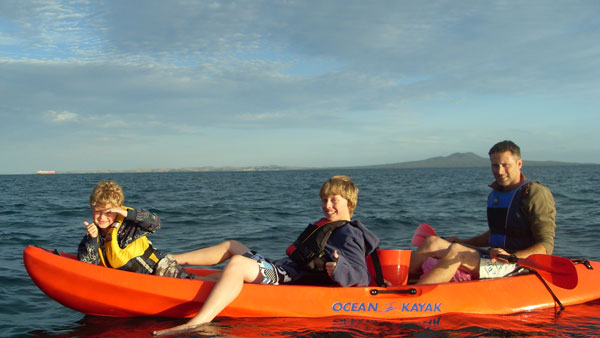 Catching the first fish from a kayak