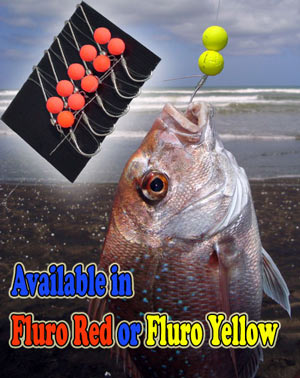floating bead longline traces with in-line running clip and target snapper hook
