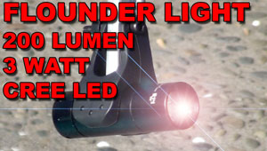 One flounder light on a telescopic handle